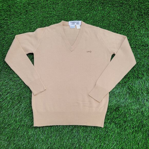 Vintage 80s LEVIS MOD Sweater Womens XS 19x23 USA - Picture 1 of 10